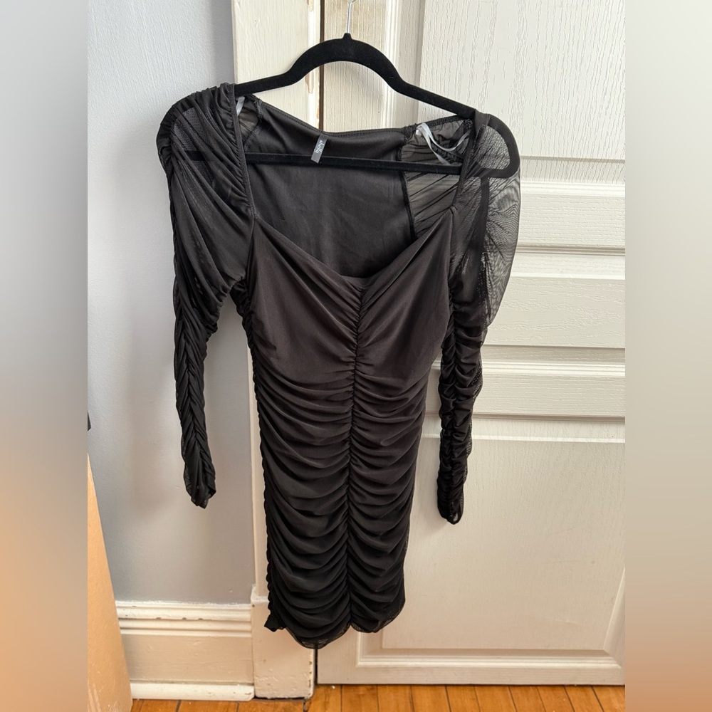 Ruched Long Sleeve Dress